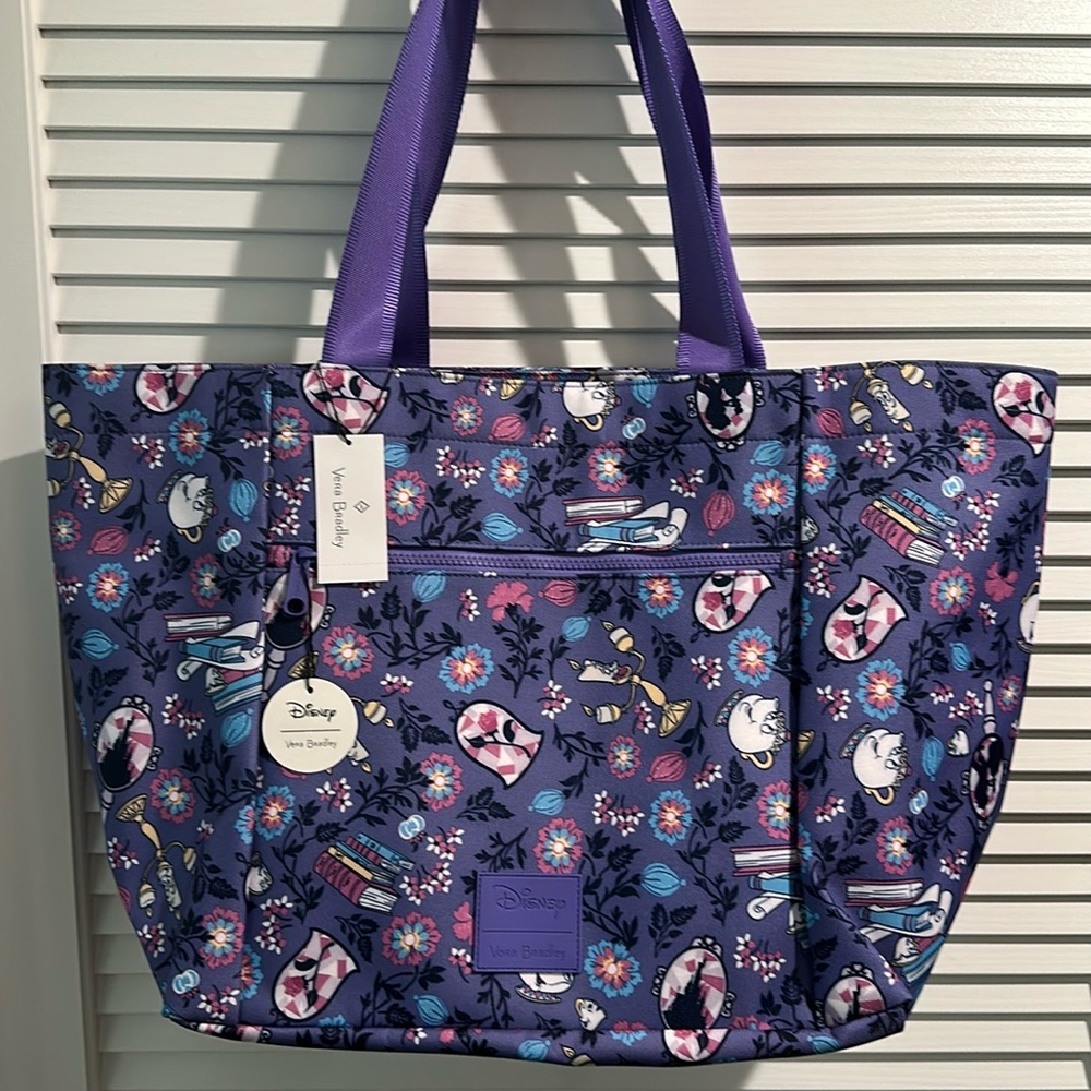 Vera Bradley Disney Drawstring Family Tote Belles & Friends and The Beast.